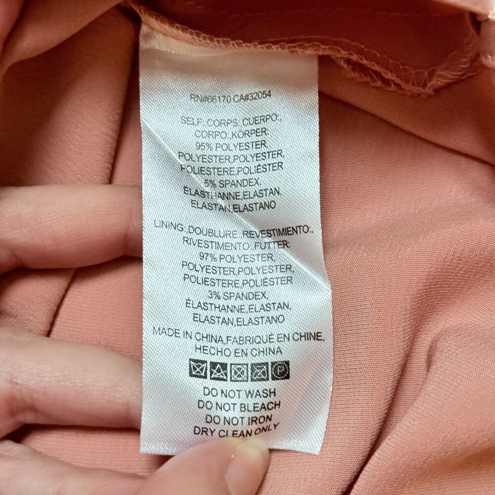 NWT BHLDN Cowl Neck Maxi Side Slit Slip Dress Dusty Rose Orange Pink 10 - Picture 6 of 12